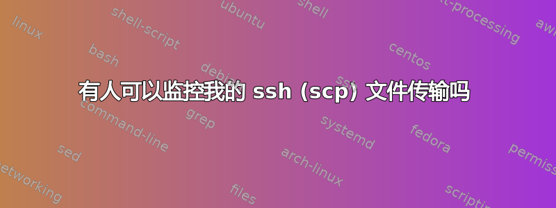 有人可以监控我的 ssh (scp) 文件传输吗