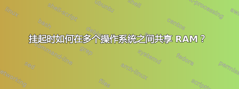 挂起时如何在多个操作系统之间共享 RAM？