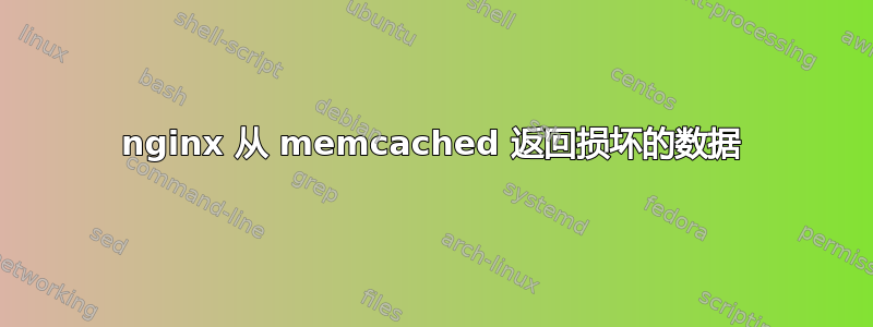 nginx 从 memcached 返回损坏的数据