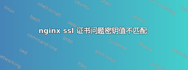 nginx ssl 证书问题密钥值不匹配