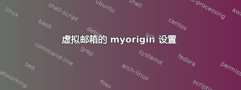 虚拟邮箱的 myorigin 设置