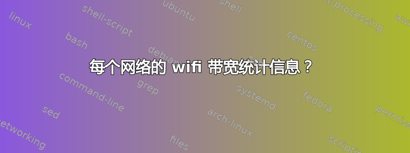 每个网络的 wifi 带宽统计信息？