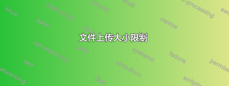 文件上传大小限制