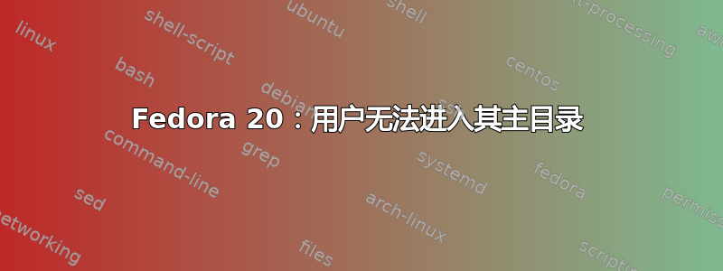 Fedora 20：用户无法进入其主目录