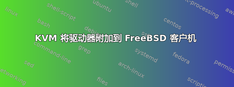 KVM 将驱动器附加到 FreeBSD 客户机