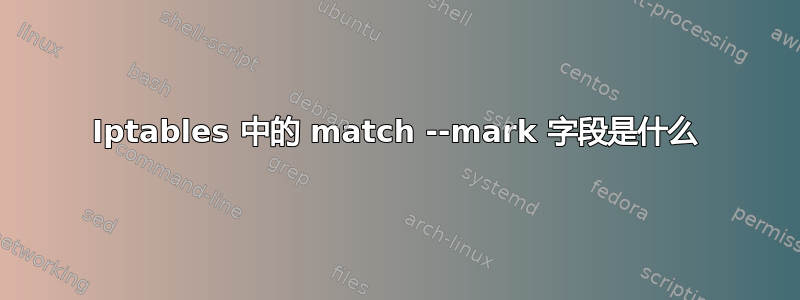 Iptables 中的 match --mark 字段是什么