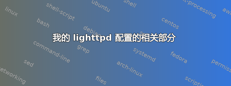 我的 lighttpd 配置的相关部分