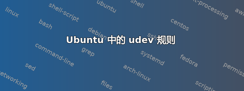 Ubuntu 中的 udev 规则