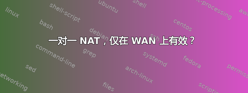 一对一 NAT，仅在 WAN 上有效？