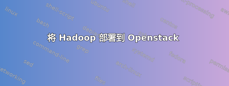 将 Hadoop 部署到 Openstack