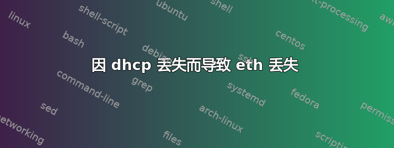 因 dhcp 丢失而导致 eth 丢失