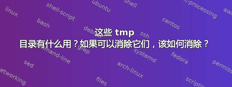 这些 tmp 目录有什么用？如果可以消除它们，该如何消除？