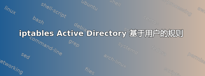 iptables Active Directory 基于用户的规则