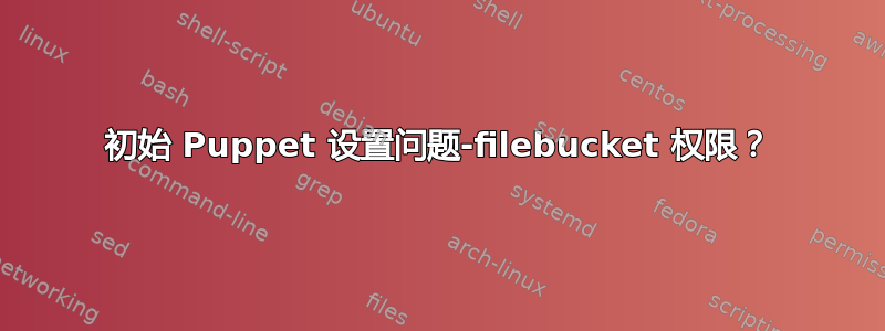 初始 Puppet 设置问题-filebucket 权限？