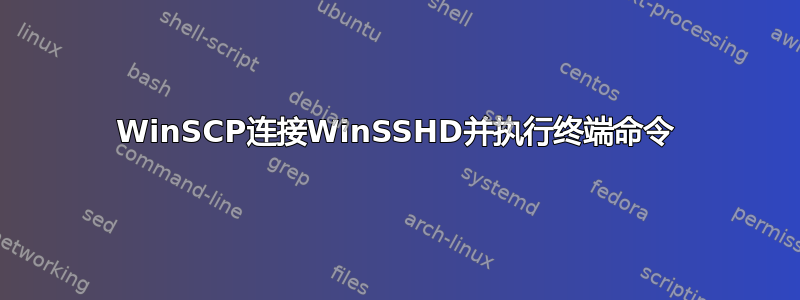 WinSCP连接WinSSHD并执行终端命令