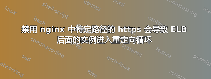 禁用 nginx 中特定路径的 https 会导致 ELB 后面的实例进入重定向循环