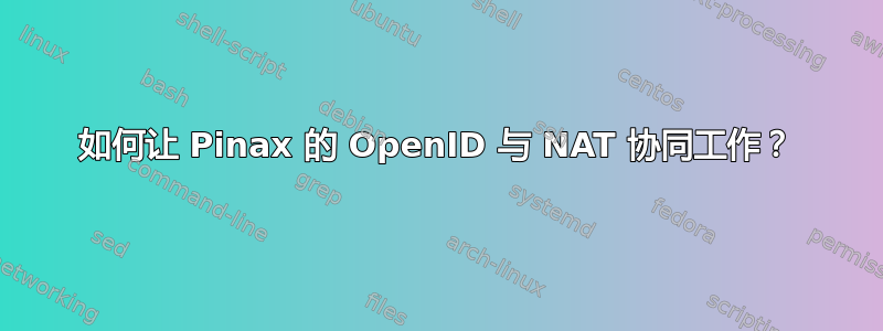 如何让 Pinax 的 OpenID 与 NAT 协同工作？