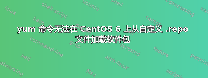 yum 命令无法在 CentOS 6 上从自定义 .repo 文件加载软件包