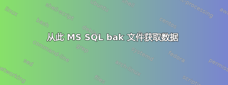 从此 MS SQL bak 文件获取数据