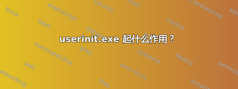 userinit.exe 起什么作用？