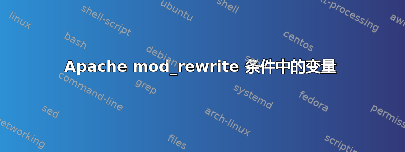 Apache mod_rewrite 条件中的变量