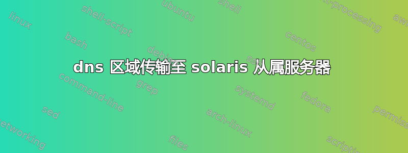 dns 区域传输至 solaris 从属服务器