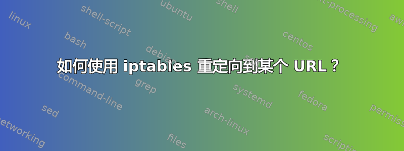 如何使用 iptables 重定向到某个 URL？