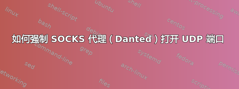 如何强制 SOCKS 代理（Danted）打开 UDP 端口