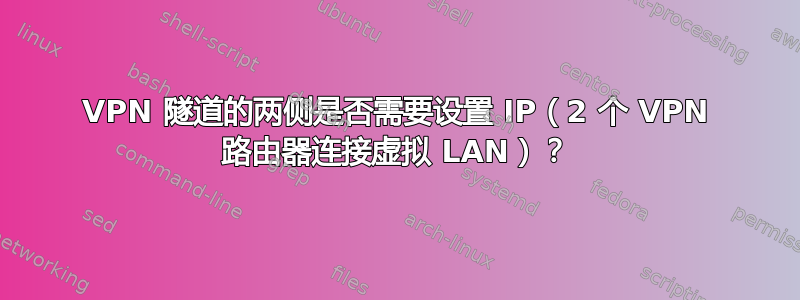 VPN 隧道的两侧是否需要设置 IP（2 个 VPN 路由器连接虚拟 LAN）？