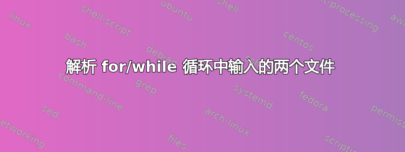 解析 for/while 循环中输入的两个文件