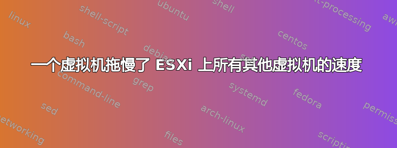 一个虚拟机拖慢了 ESXi 上所有其他虚拟机的速度