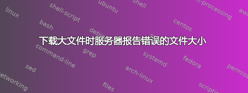 下载大文件时服务器报告错误的文件大小