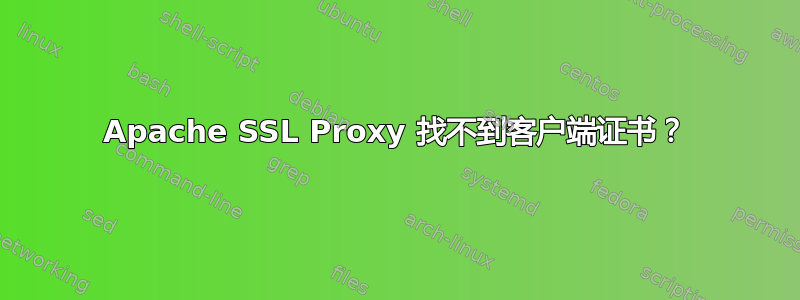 Apache SSL Proxy 找不到客户端证书？