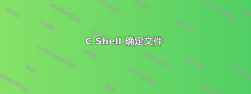 C Shell 确定文件