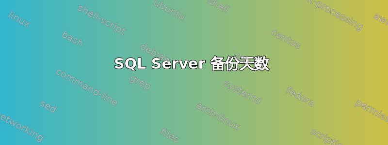 SQL Server 备份天数