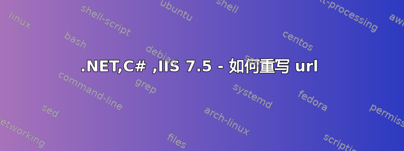 .NET,C# ,IIS 7.5 - 如何重写 url