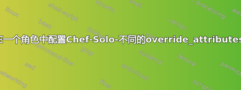 在一个角色中配置Chef-Solo-不同的override_attributes