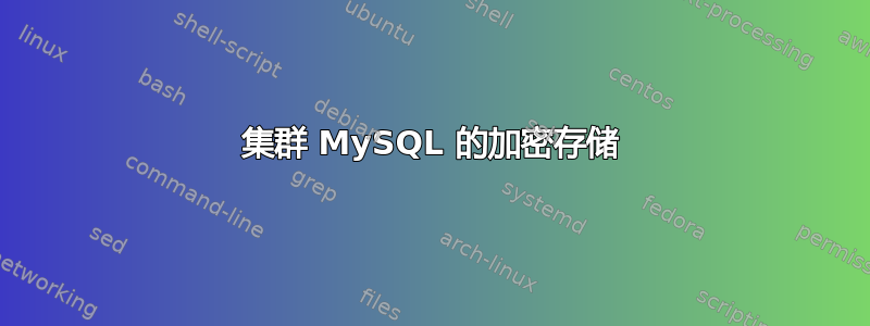 集群 MySQL 的加密存储