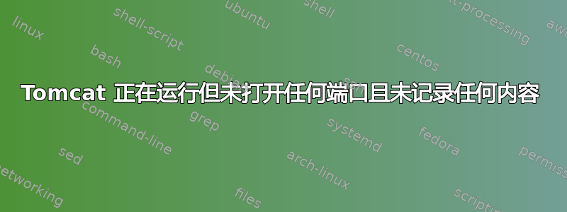 Tomcat 正在运行但未打开任何端口且未记录任何内容