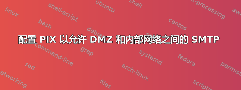 配置 PIX 以允许 DMZ 和内部网络之间的 SMTP