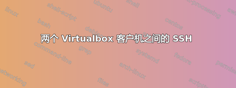 两个 Virtualbox 客户机之间的 SSH