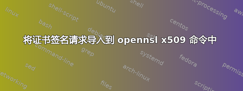 将证书签名请求导入到 opennsl x509 命令中