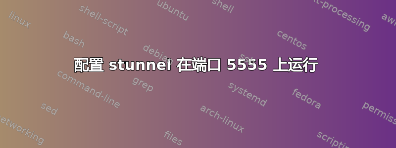 配置 stunnel 在端口 5555 上运行