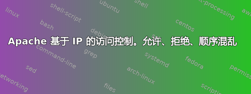 Apache 基于 IP 的访问控制。允许、拒绝、顺序混乱 