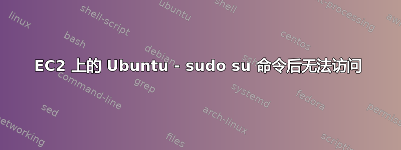 EC2 上的 Ubuntu - sudo su 命令后无法访问