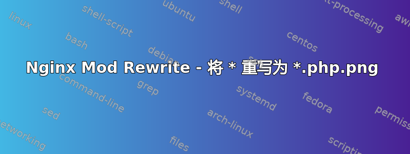 Nginx Mod Rewrite - 将 *.png 重写为 *.php