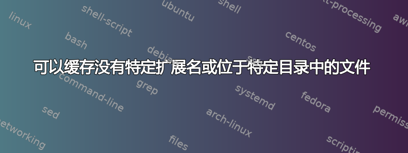 可以缓存没有特定扩展名或位于特定目录中的文件