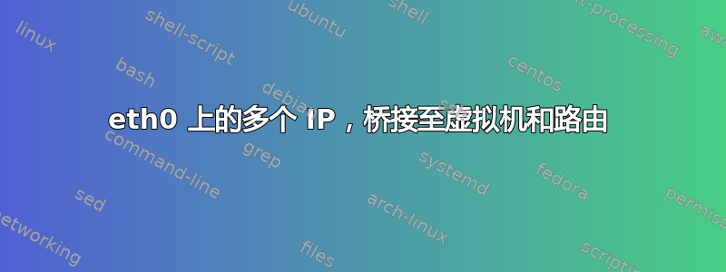 eth0 上的多个 IP，桥接至虚拟机和路由