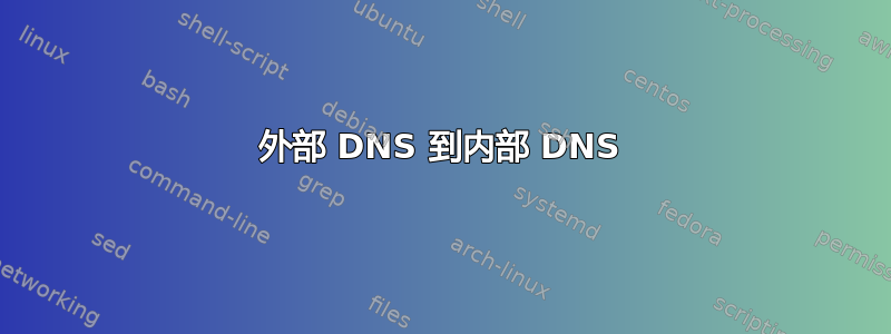 外部 DNS 到内部 DNS