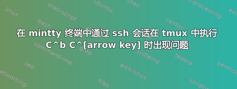 在 mintty 终端中通过 ssh 会话在 tmux 中执行 C^b C^[arrow key] 时出现问题